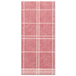 The Kitchen Craft napkin "ROYAL Collection" (48x33 cm, 1/6 fold) by PAPSTAR GmbH features a red-white checkered grid with parallel lines – ideal for a stylish table decoration – flat on a white background.