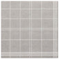 A square piece of light grey carpet with a white grid pattern, reflecting the refined texture and design of the 50 napkins "ROYAL Collection" 1/4-fold 40 x 40 cm grey by PAPSTAR GmbH. Additional parallel lines appear in the lower right corner.