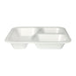 The Starpak 100 sealing trays are white, laminated XPS food trays with three compartments (925 ml, 4.2 x 21.2 x 25 cm), ideal for separating food. Delivered in a pack of 100 in a foil bag.