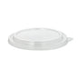 The Starpak 50 lid for salad bowls is a transparent, round PET lid (2 cm high) with a small tear-off tab, depicted against a white background.