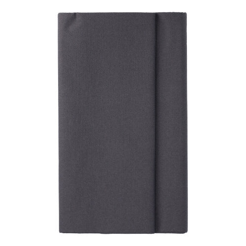 A plain dark gray PAPSTAR tablecloth from the ROYAL Collection (120 cm x 180 cm, tissue) by PAPSTAR GmbH is neatly folded and displayed against a white background.