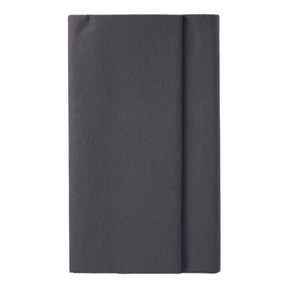 A plain dark gray PAPSTAR tablecloth from the ROYAL Collection (120 cm x 180 cm, tissue) by PAPSTAR GmbH is neatly folded and displayed against a white background.