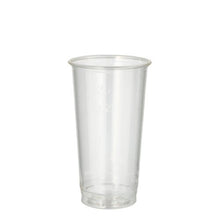 A PAPSTAR 60 beer cup, PLA "pure" 0.2 l from PAPSTAR GmbH stands upright on a white background, highlighting its crystal-clear appearance and environmentally friendly, biodegradable design.