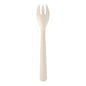 A single simple white PAPSTAR paper fork "pure" (18.2 cm), from a pack of 50 by PAPSTAR GmbH, is photographed on a white background.