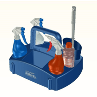 The DR.SCHNELL iTray cleaning and carrying basket for 4 spray devices from DR.SCHNELL GmbH & Co. KGaA offers space for several spray bottles, cleaning agents, and accessories - perfectly organized for professional use.