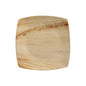 The PAPSTAR 25 plate palm leaf "pure" natural "QUADRATO" by PAPSTAR GmbH: square, light brown disposable tableware made from palm leaf with visible grain - eco-friendly, sustainable, and perfect for any occasion.