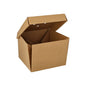 Depicted is a 20 burger boxes "pure" from PAPSTAR GmbH with open flaps on a white background - perfect for eco-friendly packaging or as an eco-friendly burger box.