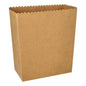 The PAPSTAR popcorn boxes rectangular, brown (19.2x15.8x8 cm, large) by PAPSTAR GmbH-Folie (50 pieces) - is a rectangular brown container with a wavy edge, ideal for eco-friendly events.