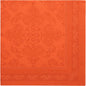 The PAPSTAR 50 napkins "ROYAL Collection" 1/4-fold, 40 x 40 cm in nectarine, with embossed floral pattern and decorative border - ideal for adding elegance to your set table.