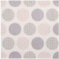 Beautify your table with the 50 "ROYAL Collection" napkins 1/4-fold 40 x 40 cm pink by PAPSTAR GmbH with geometric circles in pink and gray on a white grid background - stylish napkins for any occasion.
