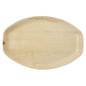 The set PAPSTAR 6 tablets, palm leaf "pure" oval natural by PAPSTAR GmbH impresses with a smooth surface and subtle texture - biodegradable, environmentally friendly, and ideal for stylish serving shown on a white background.