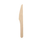 A single PAPSTAR 10 knife, wood "pure" from PAPSTAR GmbH with a serrated edge is photographed against a plain white background.