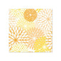 A square image with a repeating floral pattern in yellow, orange, and beige on white – ideal for table decoration or as vibrant PAPSTAR 20 napkins (25 x 25 cm, 3-ply, 1/4-fold) from PAPSTAR GmbH.