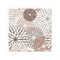 The PAPSTAR 20 napkins (25 cm x 25 cm, three-ply, 1/4 fold) from PAPSTAR GmbH feature a geometric design with overlapping floral shapes in shades of brown, light brown, beige, and white, arranged in a symmetrical pattern.