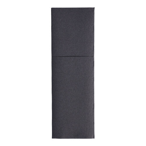The PAPSTAR 50 napkins "ROYAL Collection" (48 x 30 cm, cutlery fold) by PAPSTAR GmbH are depicted lying flat on a white background and are horizontally divided into two parts by a visible cutlery fold.