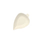 A white PAPSTAR 12 finger food plate made of sugarcane "pure" from PAPSTAR GmbH, designed in leaf shape and photographed from above on a plain white background.