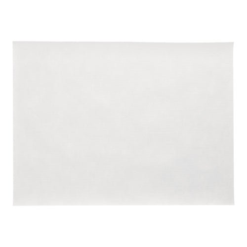 A set of 100 table mats, fabric-like, fleece "soft selection plus" (30 x 40 cm) from PAPSTAR GmbH is depicted unused and unlabeled against a white background, highlighting its soft, fabric-like texture and simple, white, rectangular design.