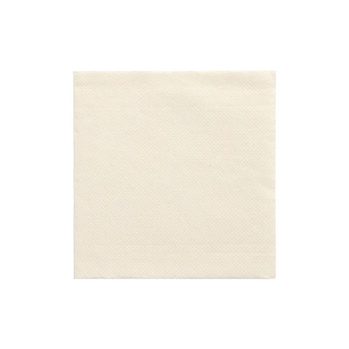A single unused PAPSTAR napkin 1/4-fold napkin (24x24 cm, champagne) from the "DAILY Collection" by PAPSTAR GmbH lies flat on a white background, showing its fine texture.