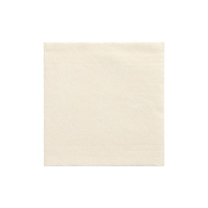A single unused PAPSTAR napkin 1/4-fold napkin (24x24 cm, champagne) from the "DAILY Collection" by PAPSTAR GmbH lies flat on a white background, showing its fine texture.