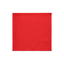 A single PAPSTAR napkin 1/4-fold, 24x24 cm red napkin from the "DAILY Collection" (20 pieces) of PAPSTAR GmbH lies flat on a white surface.
