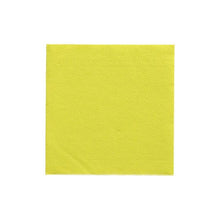 A single PAPSTAR napkin 1/4-fold, 24x24 cm in lime green from the "DAILY Collection" (20 pieces), by PAPSTAR GmbH, lies flat on a white surface - unused, with visible texture - ideal for a stylish table decoration.