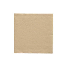 The plain-colored, square napkin "PAPSTAR napkins 1/4 fold, 24x24 cm sand" from the DAILY Collection (20 pieces) of PAPSTAR GmbH stands centrally on a white background, showing a subtle, textured pattern without visible design or logo.