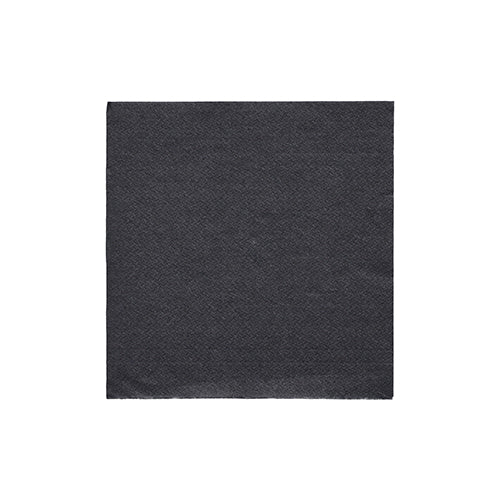 A single PAPSTAR napkin 1/4-fold, 24x24 cm black from the "DAILY Collection" (20 pieces), by PAPSTAR GmbH, is presented against a white background - ideal for stylish table decorations.