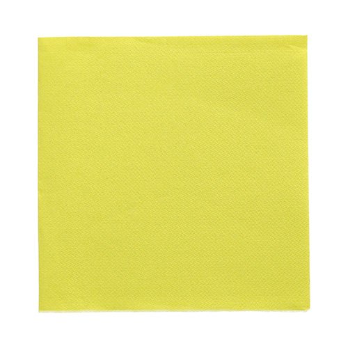 The 20 napkins “DAILY Collection” (1/4-fold, 32x32 cm) by PAPSTAR GmbH in yellow present themselves on a white background – ideal for adding color to your table decoration.