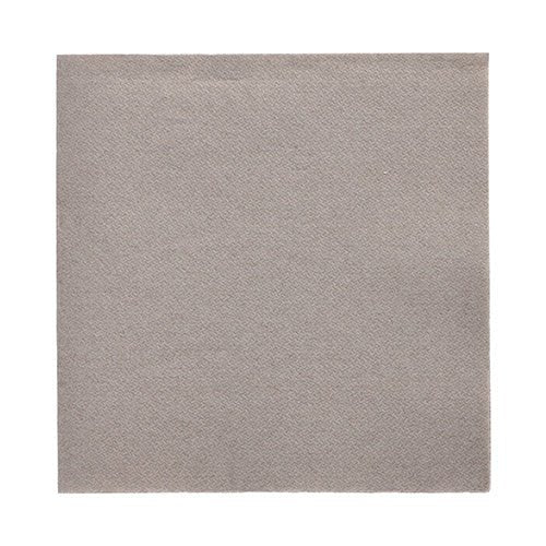 On a white background is a square, light gray, subtly textured napkin from the 50 napkins "DAILY Collection" (1/4-fold, 32x32 cm) from PAPSTAR GmbH depicted.