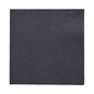 A black, square PAPSTAR 50 napkins "DAILY Collection" (32x32 cm, 1/4-fold) paper napkin from PAPSTAR GmbH is shown unused on a white background. Its smooth surface is perfect for stylish table decoration.