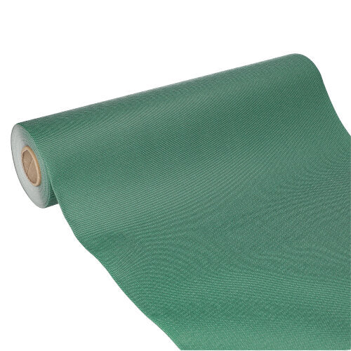 The Starpak table runner, fabric-like fleece 'Soft Selection Plus' (24m x 40cm), partially unrolled with its cardboard core on a white background - perfect for special occasions.