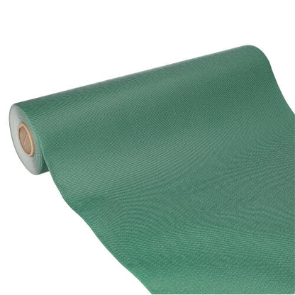 The Starpak table runner, fabric-like fleece 'Soft Selection Plus' (24m x 40cm), partially unrolled with its cardboard core on a white background - perfect for special occasions.