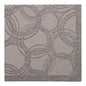 Square carpet with a light gray background and a dark gray border with a circular ring pattern - ideal for combining with PAPSTAR 50 napkins "ROYAL Collection" 1/4-fold 40 x 40 cm gray by PAPSTAR GmbH for a coordinated, elegant style.