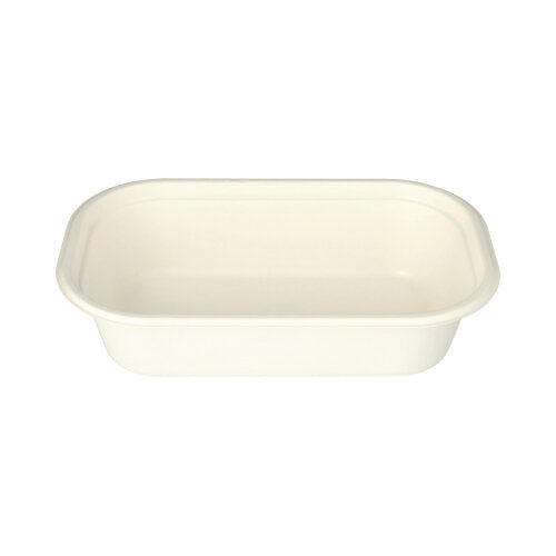 The PAPSTAR Gastronorm container GN 1/4 made of white sugarcane from PAPSTAR GmbH is rectangular, PLA-coated, and ideal as an eco-friendly disposable food container. Package with 1 piece.
