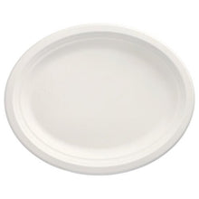 The PAPSTAR 50 plates, sugarcane "pure" of PAPSTAR GmbH is a simple, round white plate with a flat rim, made from environmentally friendly sugarcane and biodegradable for sustainable dining.