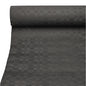 A close-up of an unrolled PAPSTAR paper tablecloth with damask embossing (50 m x 1 m) from PAPSTAR GmbH shows its dark gray surface with a subtle, repeating checkered embossing pattern.