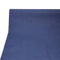 A close-up of the PAPSTAR tablecloth, fabric-like, PV-Tissue Mix "ROYAL Collection" (20 m x 1.18 m) from PAPSTAR GmbH, rolled out in dark blue against a white background.