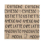 The 20 napkins of PAPSTAR GmbH (33x33 cm, 3-ply, 1/4-folded, natural) are adorned with black coffee lettering and cup motifs - stylish napkins for cafes and coffee lovers.