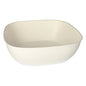 The PAPSTAR sugarcane bowls, 10 cm, white, "Belle Vie" (6 pieces) by PAPSTAR GmbH are biodegradable white, square bowls with rounded edges - ideal for a sustainably set table.