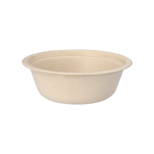 The PAPSTAR GmbH "pure" bowls made of sugarcane (12 pieces) are beige, round, and biodegradable. Made from eco-friendly sugarcane – a sustainable choice for disposable bowls.