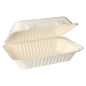 The PAPSTAR 25 menu boxes, sugarcane “pure” white from PAPSTAR GmbH are rectangular, biodegradable take-away containers with a hinged lid – ideal for eco-conscious catering and sustainable take-away.