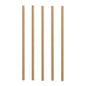 Five straight, light brown PAPSTAR 100 shake straws made of paper (Ø 8 mm) from PAPSTAR GmbH are arranged vertically and sustainably on a white background.