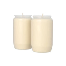 Two PAPSTAR composition oil lights Ø 5.8 cm in a transparent casing (2 pieces, PAPSTAR GmbH) stand side by side against a white background, creating atmospheric lighting.