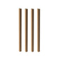 Four PAPSTAR bubble tea straws "pure" (Ø 12 mm, 20 cm, brown, environmentally friendly) from PAPSTAR GmbH stand upright in a row on a plain white background.