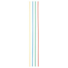 Four PAPSTAR Maxi Paper Straws (Ø 6 mm, 80 cm), color assorted, by PAPSTAR GmbH are depicted vertically side by side on a white background.