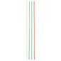 Four PAPSTAR Maxi Paper Straws (Ø 6 mm, 80 cm), color assorted, by PAPSTAR GmbH are depicted vertically side by side on a white background.