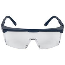 NITRAS VISION PROTECT BASIC, temple glasses, transparent / navy blue, EN 166 plastic | Pack (12 pieces)