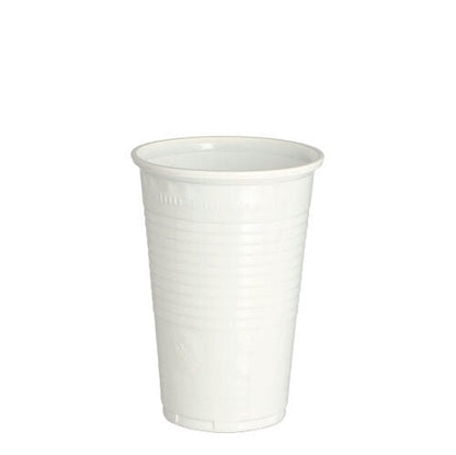 A white Starpak 100 drinking cup (PP, 0.2 L, Ø 7.03 cm, 9.9 cm) stands upright against a white background—practical for everyday use. Packaging: Film pack of 100.