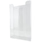 The ARNOMED glove dispenser for 3-fold filling from ARNOWA GmbH is a transparent acrylic glove holder with an open top and front for ready-to-grab disposable gloves. The flat base provides stability.