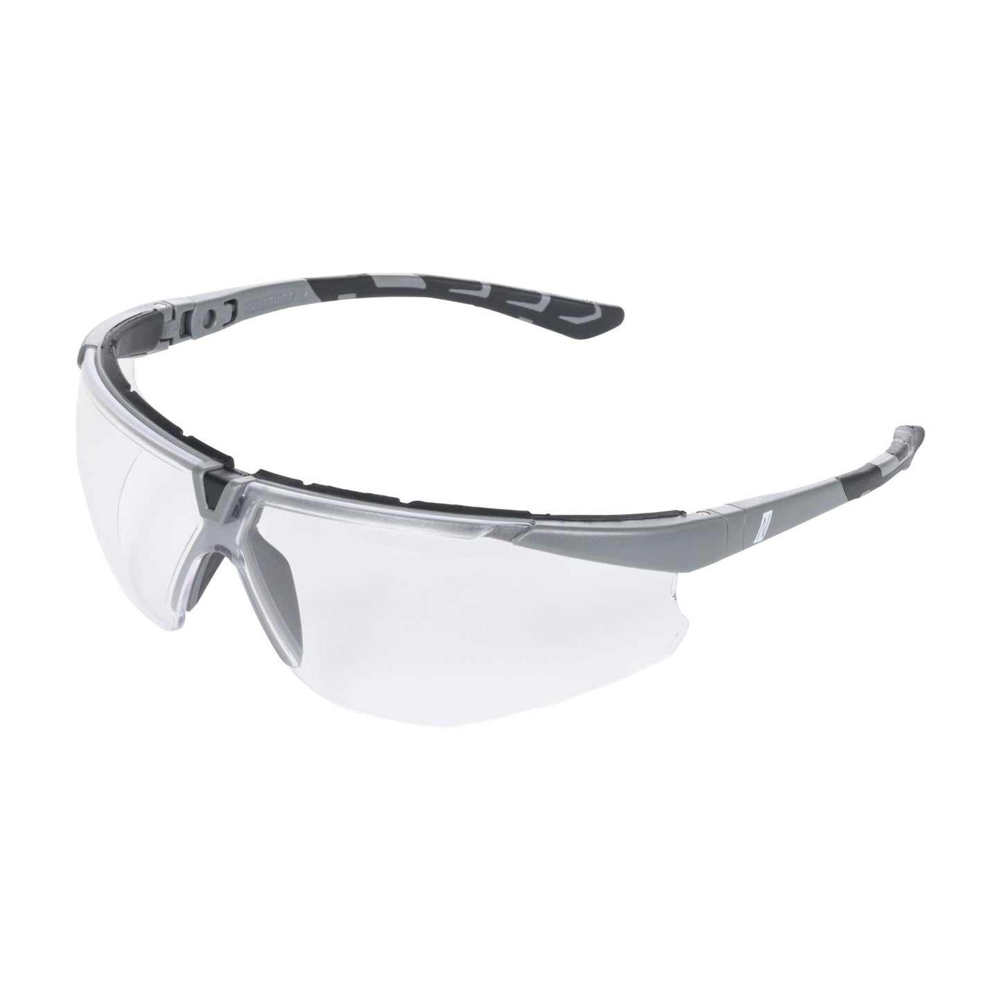 NITRAS VISION PROTECT PREMIUM, temple glasses, transparent / gray, ISO 16321-1 plastic | Pack (12 pieces)